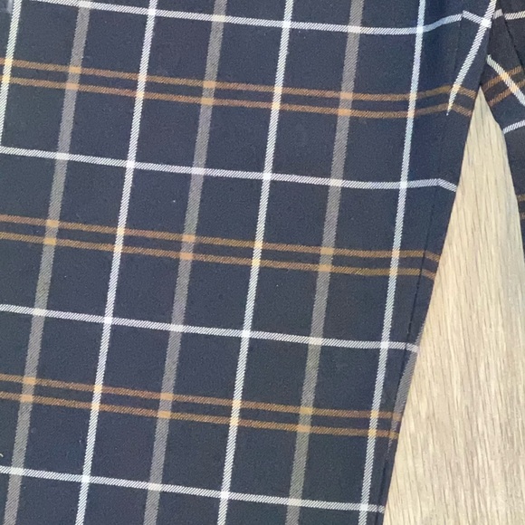 Express Navy Plaid Pants Size 10 Long - Picture 12 of 13